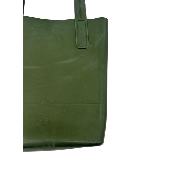 Hunter Tote Shoulder Bag Womens Rubber Green Open Style Double Top Handle Garden - Picture 9 of 13